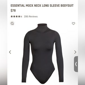 Skims Essential Long sleeve Mock Neck Bodysuit
